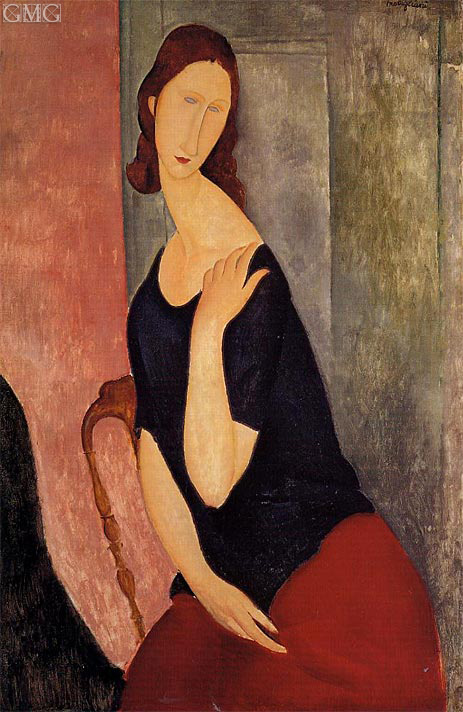 Portrait of Jeanne Hebuterne, 1919 | Modigliani | Gemälde Reproduktion