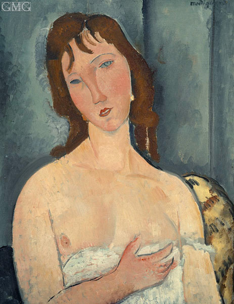 Portrait einer jungen Frau, c.1916/19 | Modigliani | Gemälde Reproduktion
