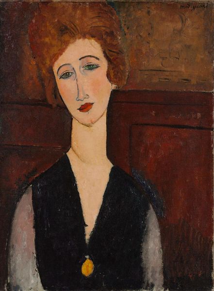 Portrait einer Frau, c.1917/18 | Modigliani | Gemälde Reproduktion