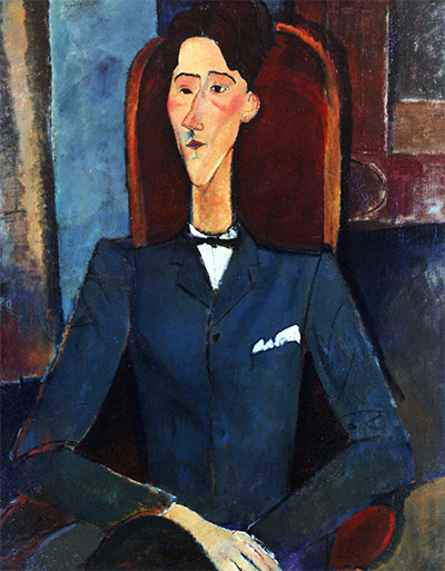 Porträt von Jean Cocteau, 1916 | Modigliani | Gemälde Reproduktion