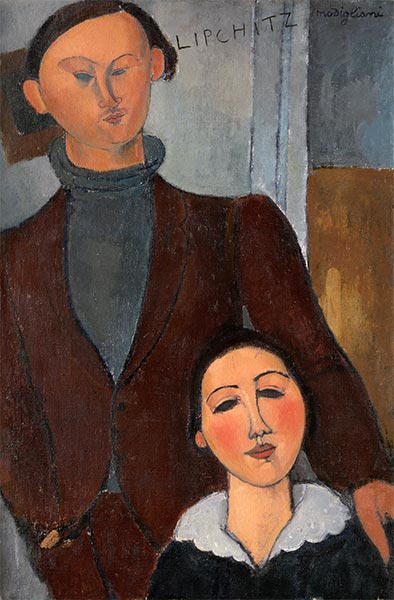 Jacques und Berthe Lipchitz, 1916 | Modigliani | Gemälde Reproduktion