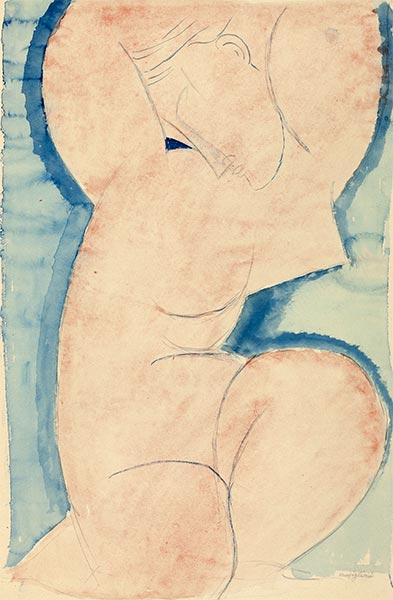 Caryatid, c.1913 | Modigliani | Painting Reproduction