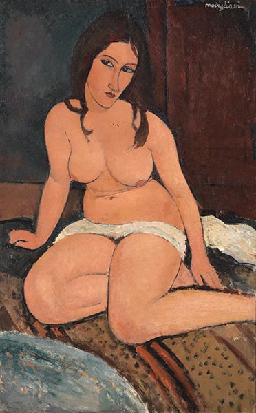 Sitzender Akt, 1917 | Modigliani | Gemälde Reproduktion