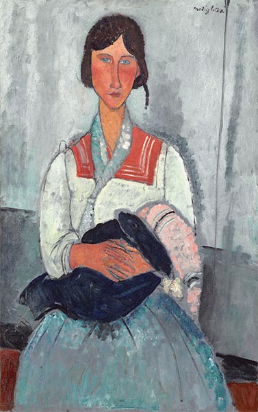 Gypsy Woman with Baby, 1919 | Modigliani | Painting Reproduction
