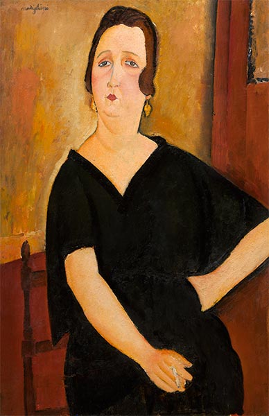 Madame Amédée (Frau mit Zigarette), 1918 | Modigliani | Gemälde Reproduktion