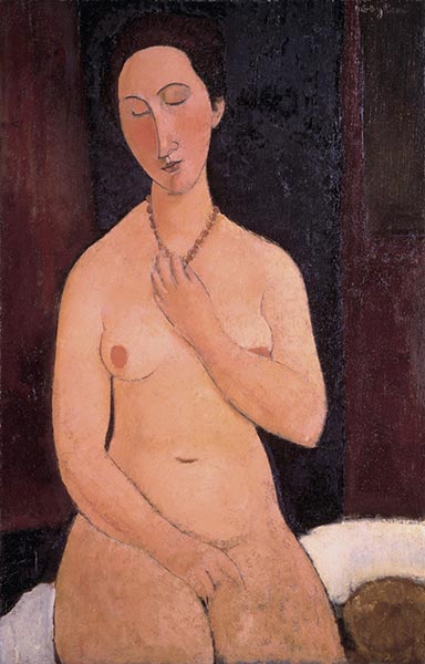 Sitting Nude with Necklace | Modigliani | Painting Reproduction