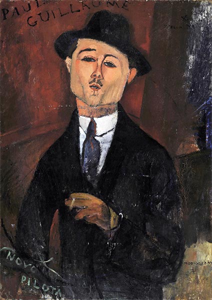 Paul Guillaume, Novo Pilota, 1915 | Modigliani | Painting Reproduction