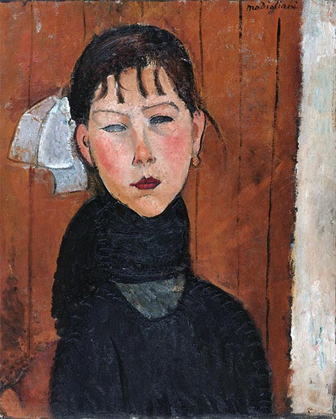 Marie, Mädchen aus dem Volk, 1918 | Modigliani | Gemälde Reproduktion