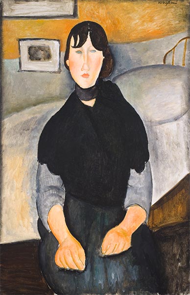 Junge Frau des Volkes, 1918 | Modigliani | Gemälde Reproduktion