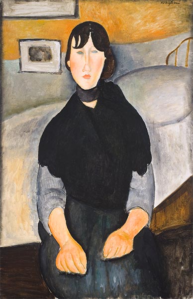 Young Woman of the People, 1918 by Modigliani | Painting Reproduction