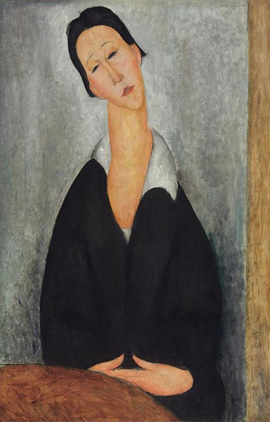 Porträt einer polnischen Frau, 1919 | Modigliani | Gemälde Reproduktion