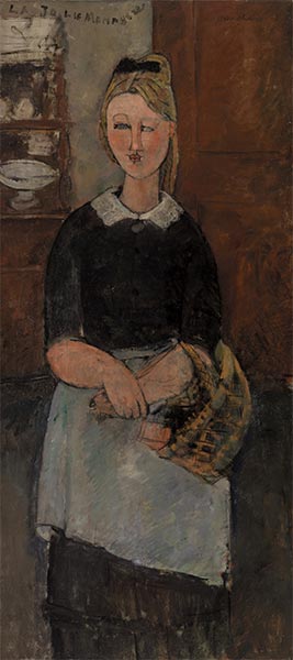 Die hübsche Hausfrau, 1915 | Modigliani | Gemälde Reproduktion