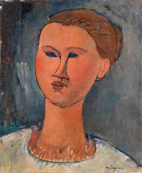 Head of a Young Lady | Modigliani | Painting Reproduction
