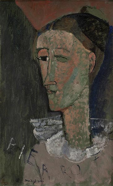 Self-Portrait as Pierrot | Modigliani | Painting Reproduction