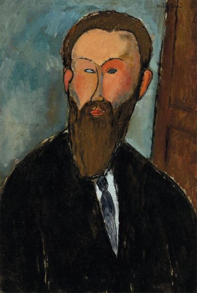 Portrait of Photographer Dilewski, 1916 by Modigliani | Painting Reproduction