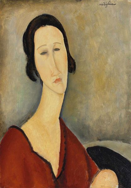 Madame Hanka Zborowska, 1917 | Modigliani | Painting Reproduction