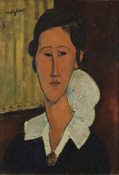 Portrait of Hanka Zborowska, 1917 | Modigliani | Painting Reproduction
