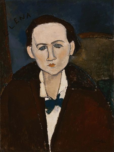 Elena Povolozky, 1917 von Modigliani | Gemälde-Reproduktion