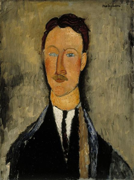Porträt des Künstlers Léopold Survage, 1918 von Modigliani | Gemälde-Reproduktion