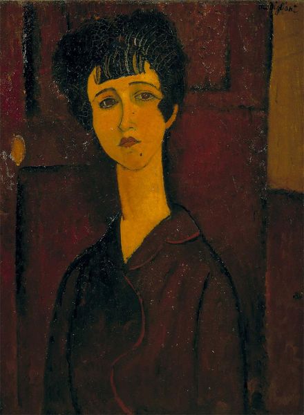 Porträt eines Mädchens, c.1917 | Modigliani | Gemälde Reproduktion