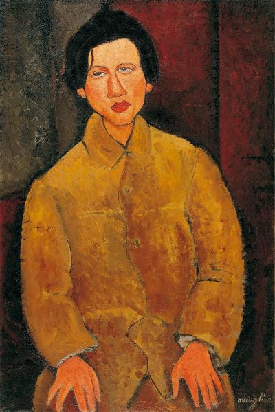Porträt von Chaim Soutine, 1916 | Modigliani | Gemälde Reproduktion