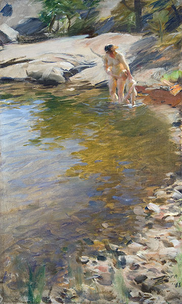 Morning Toilet (With His Mother), a.1888 | Anders Zorn | Painting Reproduction