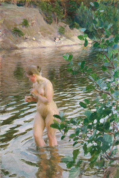 Frileuse (Schüttelfrost Mädchen), 1894 | Anders Zorn | Gemälde Reproduktion