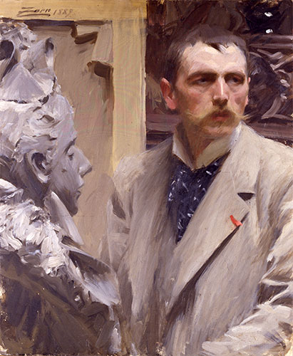 Selbstporträt, 1889 | Anders Zorn | Gemälde Reproduktion