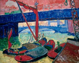 Boats on the Thames (Southwark Bridge) | André Derain | Painting Reproduction
