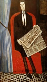 Portrait of a Stranger with Newspaper | André Derain | Painting Reproduction