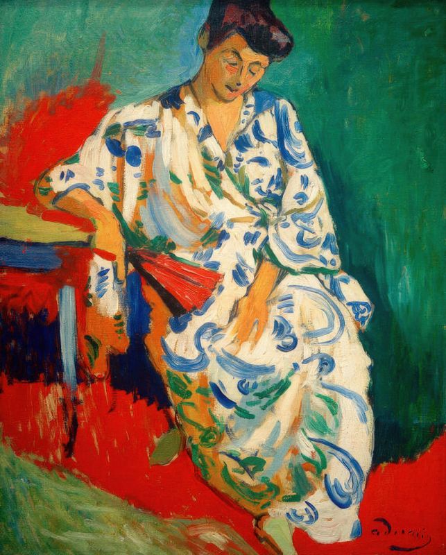 Woman with Shawl, Madame Matisse with Kimono, 1905 | Andre Derain