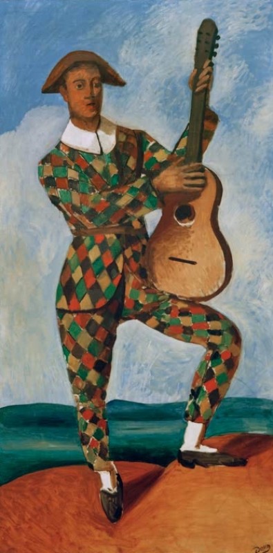 Harlequin with Guitar, 1924 | André Derain