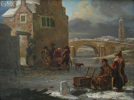 A Winter Landscape, undated | Andries Vermeulen | Gemälde Reproduktion