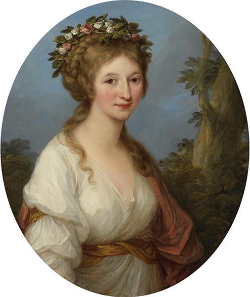 Portrait of a Young Woman (Anna Charlotta ..., 1785 by Angelica Kauffmann | Painting Reproduction