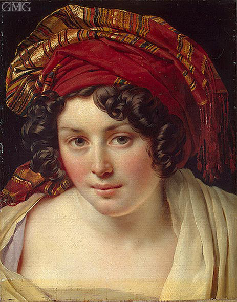 Head of a Woman in a Turban, c.1820 | Girodet de Roussy-Trioson | Painting Reproduction