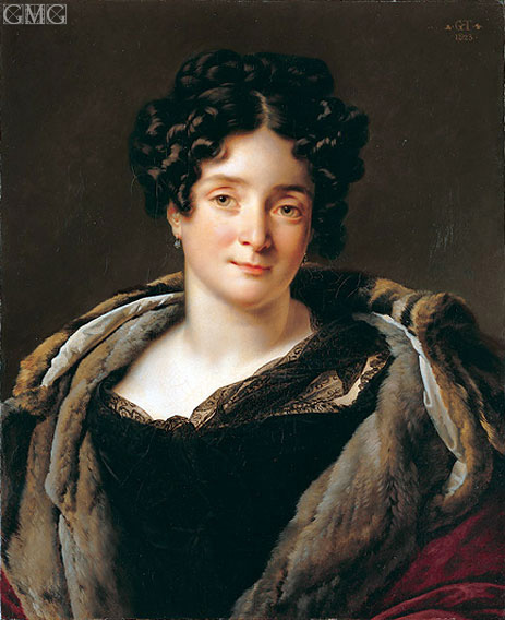 Porträt von Madame Jacques-Louis Etienne Reizet Colette-Désirée-Thérèse Godefro | Girodet de Roussy-Trioson | Gemälde Reproduktion
