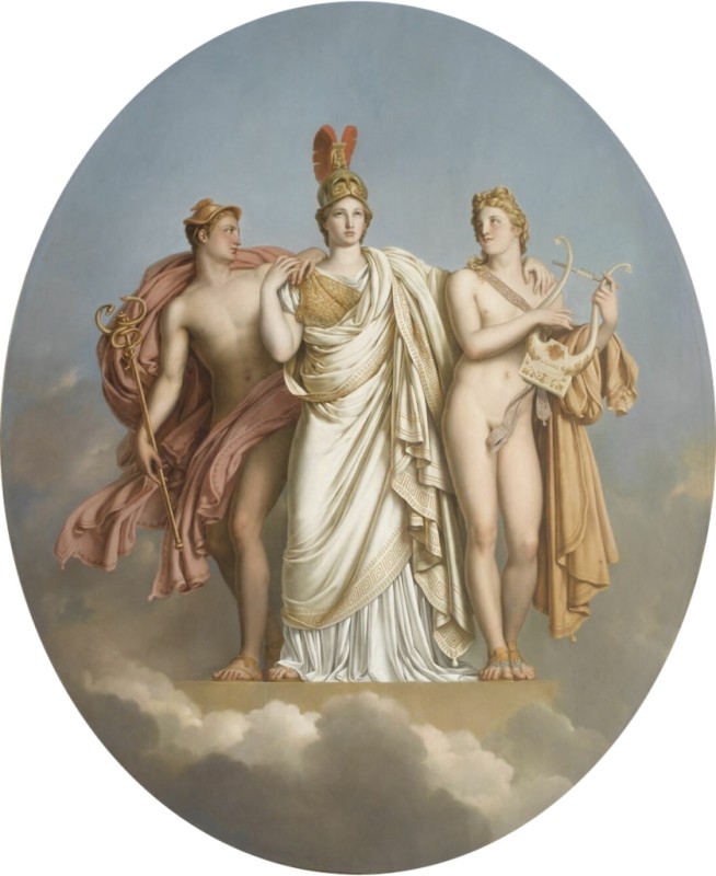 Minerva, Apollo and Mercury, 1814 | Girodet de Roussy-Trioson