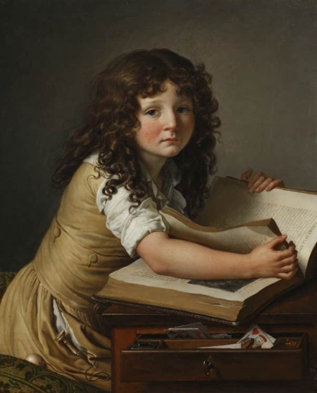 Benoît Agnès Trioson with a Book, 1797 | Girodet de Roussy-Trioson