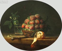 Still Life with Plums and a Lemon, 1778 by Vallayer-Coster | Painting Reproduction