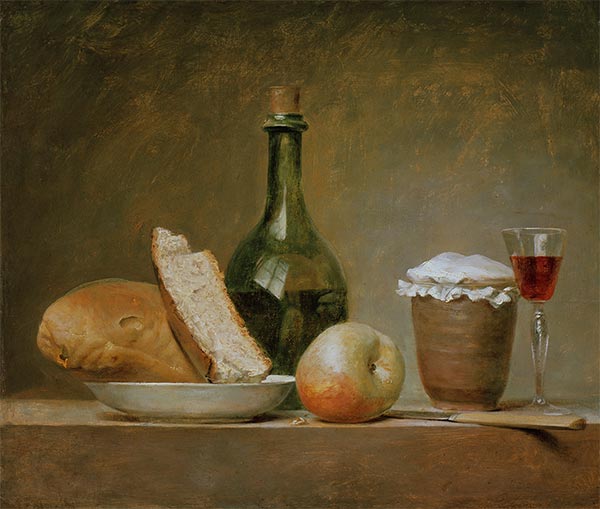 Still Life with a Bulbous Bottle, c.1770 by Vallayer-Coster | Painting Reproduction