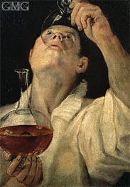 Junge trinkt, c.1582/83 von Annibale Carracci | Gemälde-Reproduktion