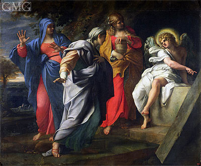 The Holy Women at Christ's Tomb, c.1597/98 by Annibale Carracci | Painting Reproduction