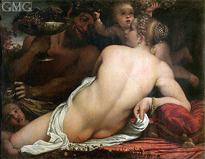 A Bacchante, n.d. by Annibale Carracci | Painting Reproduction