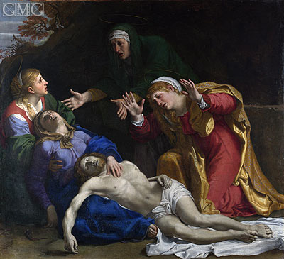 The Dead Christ Mourned (The Three Maries), c.1604 by Annibale Carracci | Painting Reproduction