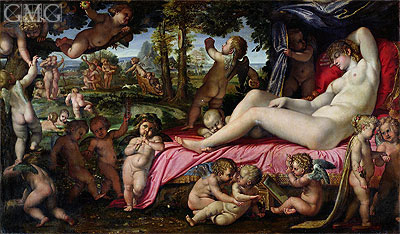 Der Schlaf der Venus, Undated | Annibale Carracci | Gemälde Reproduktion