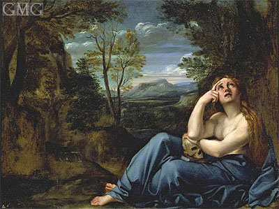 Mary Magdalene in a Landscape, c.1599 by Annibale Carracci | Painting Reproduction