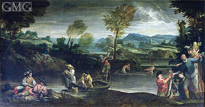 Fishing, c.1585/88 by Annibale Carracci | Painting Reproduction