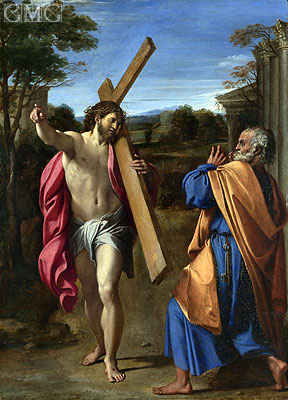 Christus erscheint dem heiligen Petrus auf dem Appian-Weg, c.1601/02 | Annibale Carracci | Gemälde Reproduktion
