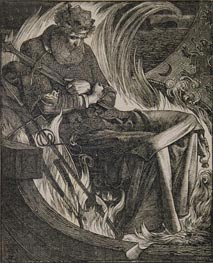 Death of King Warwulf, 1862 von Sandys | Gemälde-Reproduktion