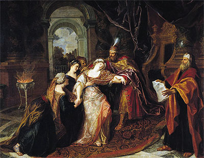The Swooning of Esther, b.1697 | Antoine Coypel | Gemälde Reproduktion